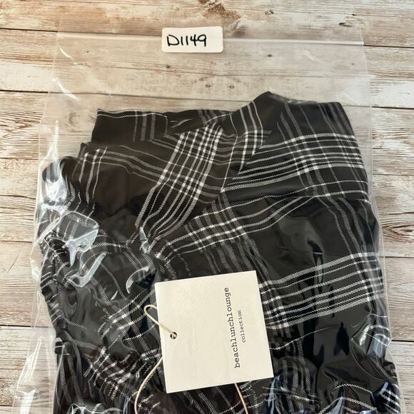 Beach Lunch Lounge Sheetal Top XL Boho Feminine Plaid Off Shoulder Tunic Ruffle - Picture 12 of 12